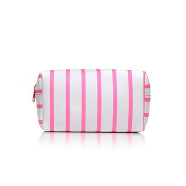 

Customized Stripes cosmetic make up travel bag Makeup Bag For Cosmetics