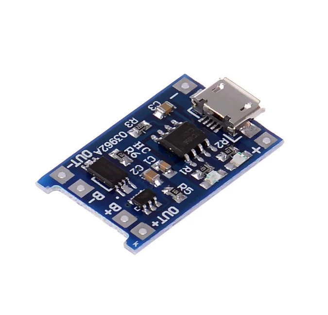 JENOR 5 V, 1 A, 2 A, m/ódulo micro USB Cargador de bater/ía de litio y placa de circuito 2 en 1