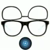 Flipstyle Spaceglasses Black,Flip up Diffraction PartyGlasses