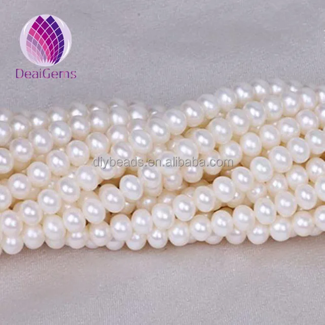 

Potato White Nearly Round  Natural Freshwater Pearls Strands, Natural white color;pink;purple