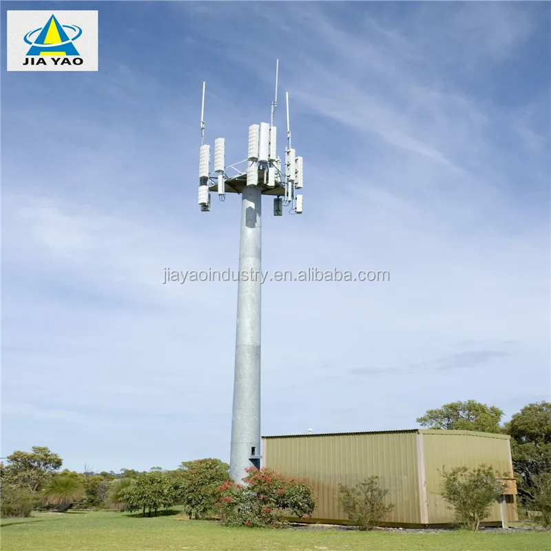 
China supplier manufacturer 30m steel wireless telecom telecommunication cell phone gsm monopole tower 