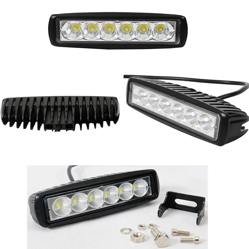 Wholesale Spot/flood 12 Volt 6inch 18w Led Tractor Work Lights Vehicles