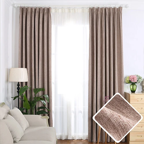Manufacturer wholesale shade curtain simple and thick solid color in stock  amazon ebay style