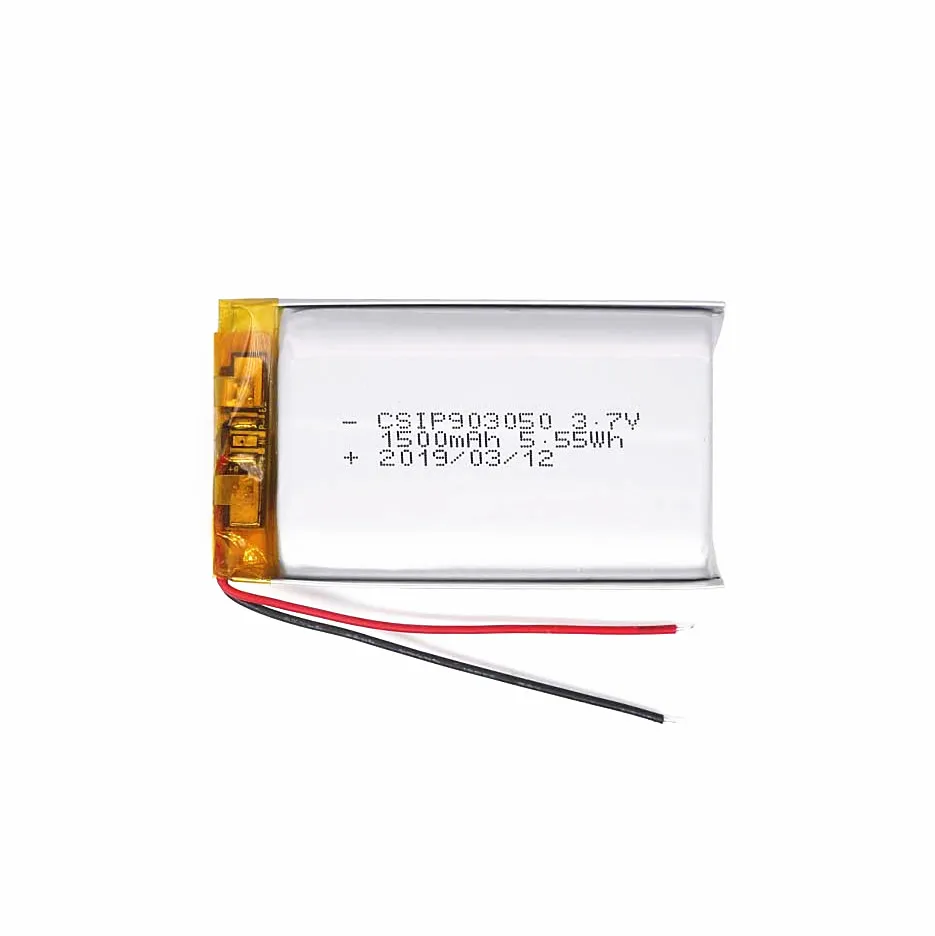 
IEC 3.7v 903050 1500mah lithium ion polymer battery for digital products 