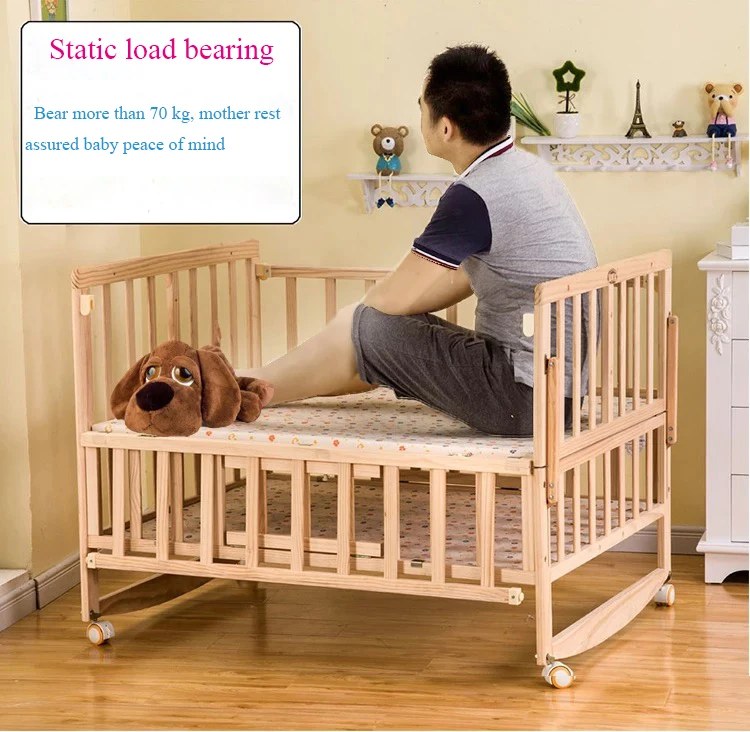 wooden cradle for twins