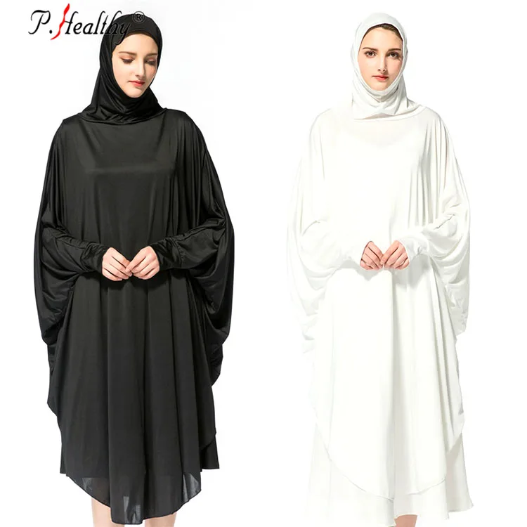 Latest Fashion Abaya Plus Size Silk robe Long Sleeve muslim prayer dress