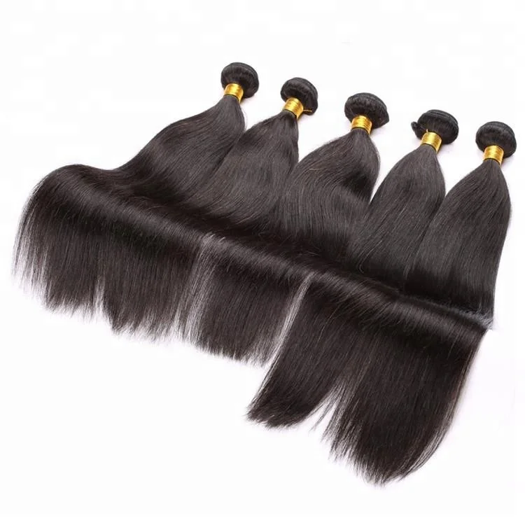 

Highknight Human Hair Weave Bundles Brazilian Virgin hair Extensions Silky Straight Natural Color Hair Bundles