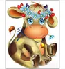 Mosaic Needlework 5D Diy Diamond Painting Cartoon Animal Cow Cross Stitch Square Rhinestone Drill 3D Diamond Embroidery Patch