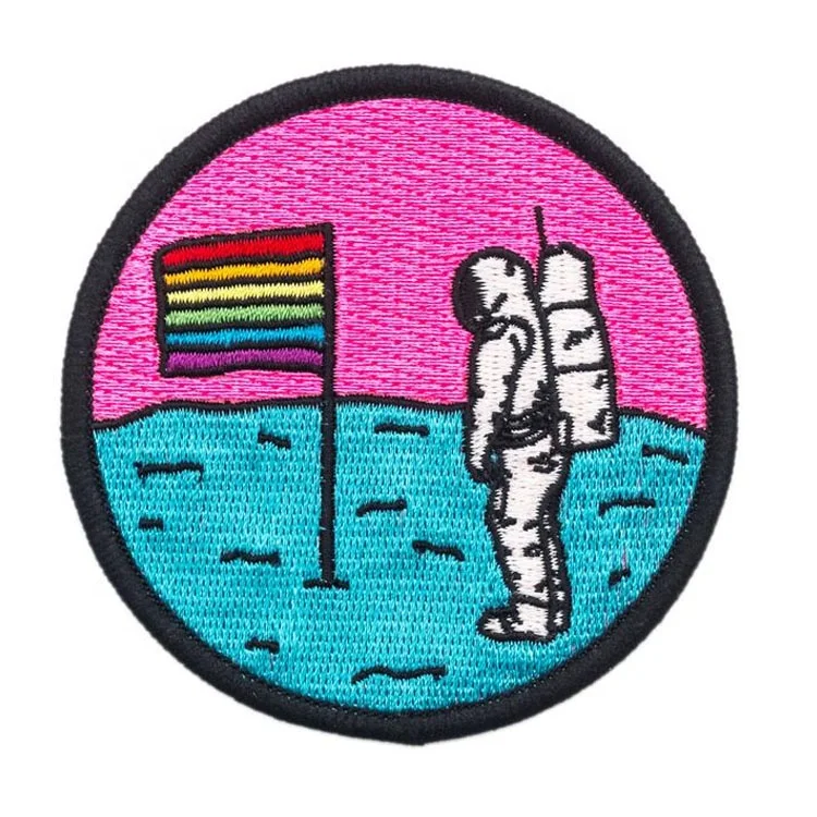 

personalized style Custom Logo round shape Embroidery Patch with your own design