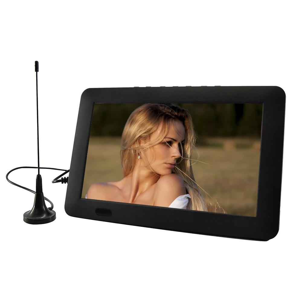 

12v LED portable digital tv mpeg4 battery powered television player portable tv