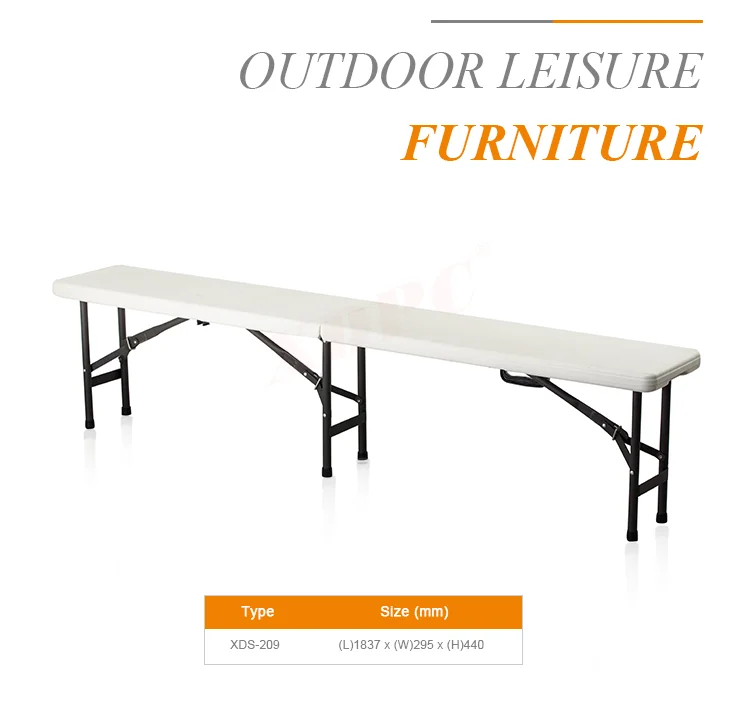 Hot Selling Portable White Folding Picnic Camping Dining Bench