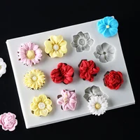 

Flowers Fondant Molds Cake Decorating Tools Silicone Chocolate Molds