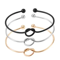 

3 Colors Select Fashion Women Men Knot Bangle Bracelet Adjustable Cuff Bracelet Bangle Jewelry