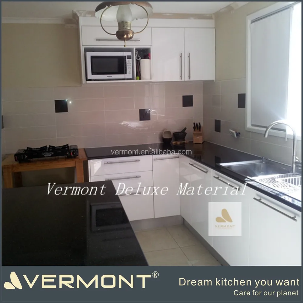 Alto brillo 2 pack pintura blanca del Gabinete de cocina del MDF