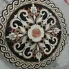 Marble pattern floor design with marble flower designs