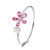 xuping lovely flower bangle jewelry, crystals from Swarovski sliver fahion bangle, cheap crystal women bangle