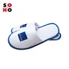 Customized OEM closed Toe EVA Sole Man Embroidered Velour Hotel Slipper
