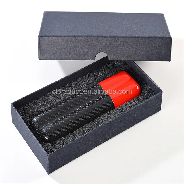 

Painted red carbon fiber cigar cases humidors, "black and customized natural"