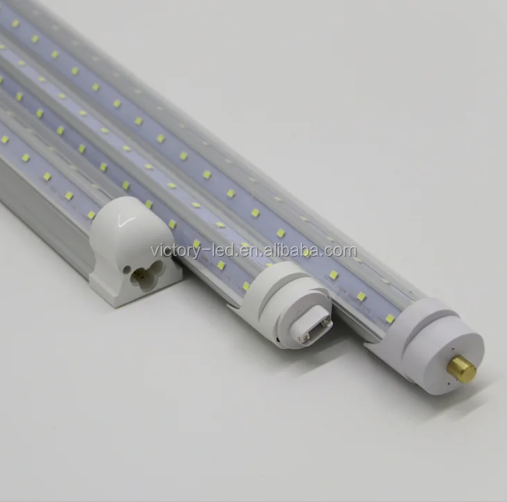 4ft led Tube Light Fixture 36w 1.2m Cool White T8 led Double Row V Shape R17D HO lamp Clear Cover White Color 6500k Fluorescent
