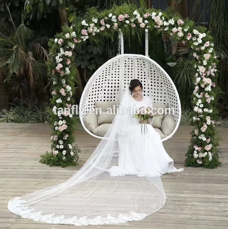 
Patio Rattan Garden Wicker Outdoor Furniture Double Seater Outdoor Hammock Egg Hanging Swing Chair 