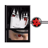 

Realcon Anime Sasuke Cosplay Sharingan Colored Contact lenses in nice quality made from manufacturer located in China hot sale