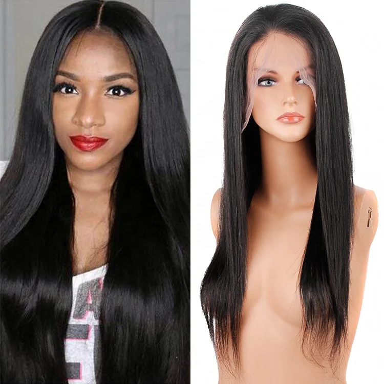 

180% Density Wholesale Natural Straight 100 Brazilian Virgin Hair Full Lace Wigs For Women