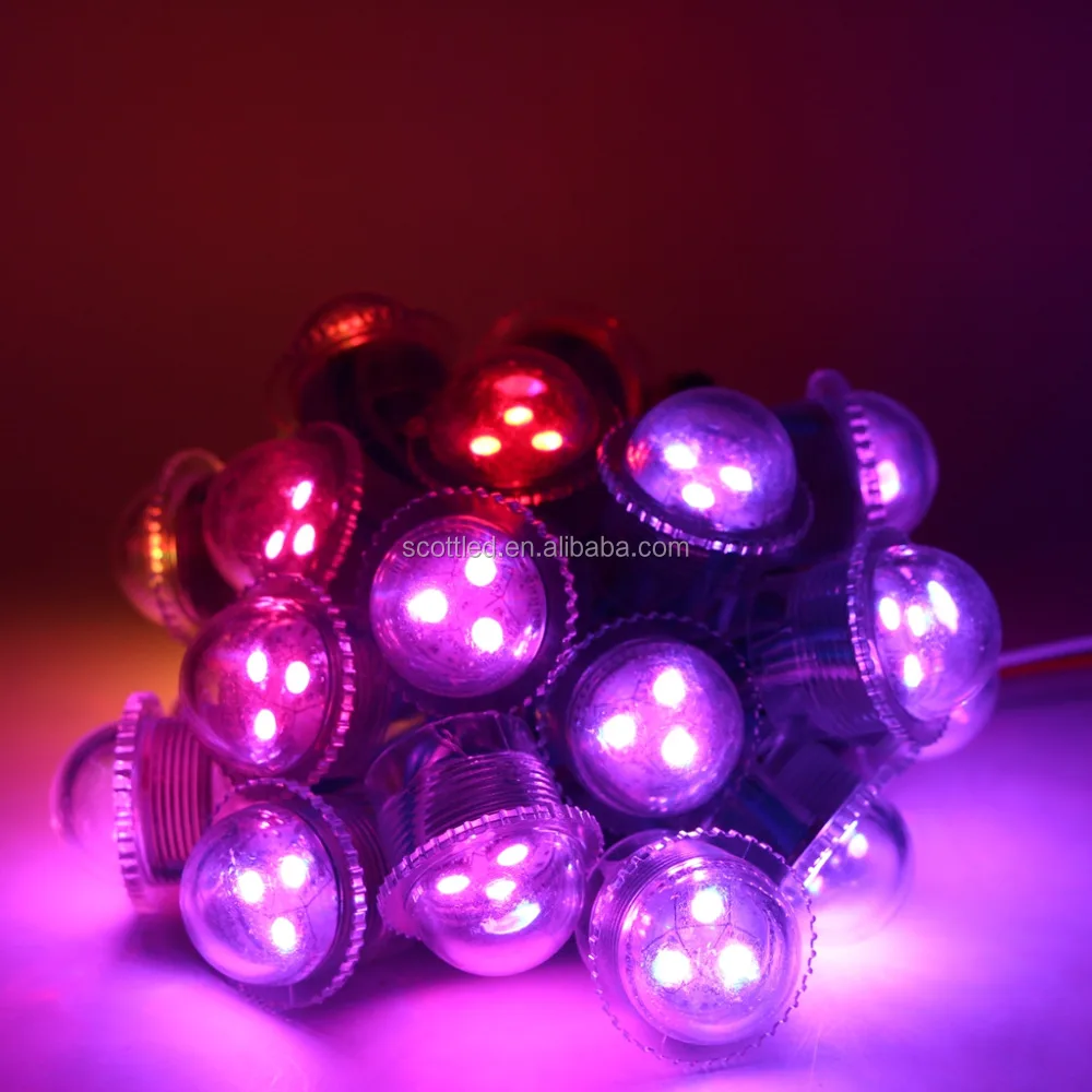 Waterproof fairground lights pixel RGB cabochon led pixel with IC UCS1903 26mm led 3leds