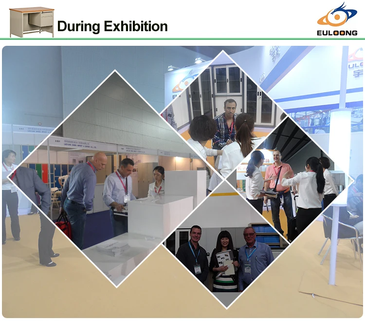 2018 New Modern Steel I-shape  Office PC Table Design Photos