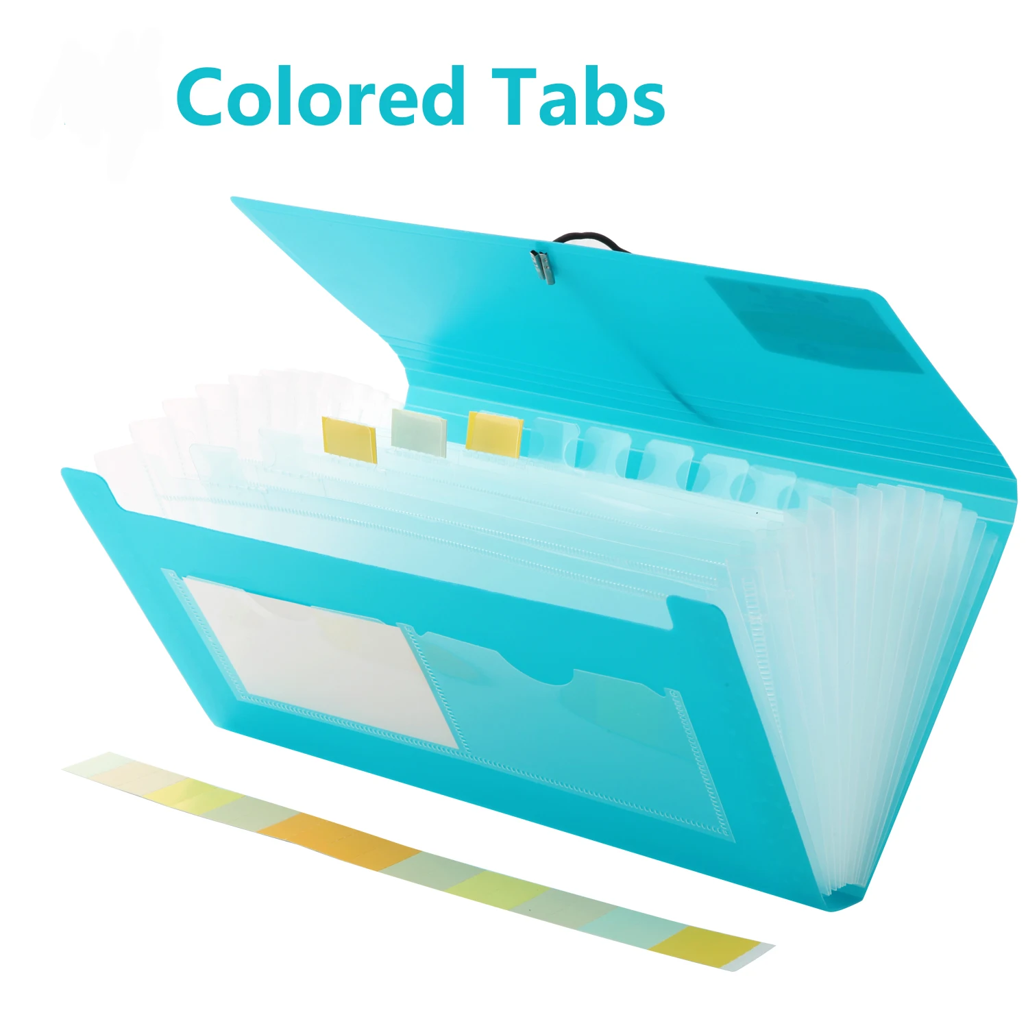 
13 Pockets Expanding File Folder Accordion File Organizer Document Files Folder with Lablels Small PP wallet 
