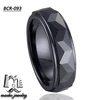 Popular Istanbul jewelry Black Faceted Ceramic Ring with step down