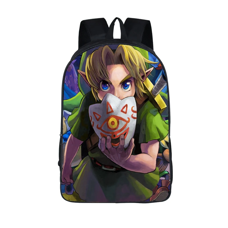 

COOLOST The Legend of Zelda Print Backpack Women Men School Bag for Kids Rucksack Children Satchel Bookbag Mochila, Black