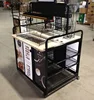 Unique Merchandising Metal Wire Advertising Coffee Shop Floor Coffee Maker Machine Display Stand