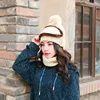 winter knitted wool hat warm mask collar 3 sets thickening women ball caps scarf girls outdoor cold weather accessory NA172
