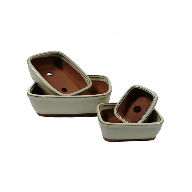 

Yixing Ceramic Bonsai Flower Pot Garden Pot DHFPT-02, Customized color