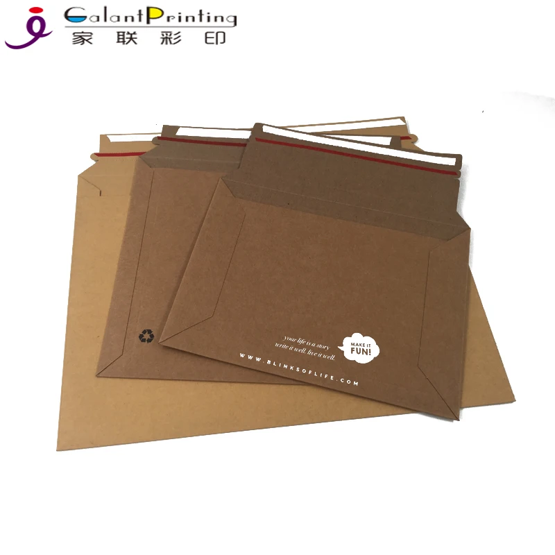 Custom Printed Rigid Cardboard Mailers Envelopes With Free Template