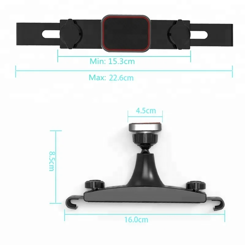 XMXCZKJ Car Headrest Mount Holder Backseat Headrest Magnetic Holder Mount Mobile Phone Tablet For iPhone X 8 Universal