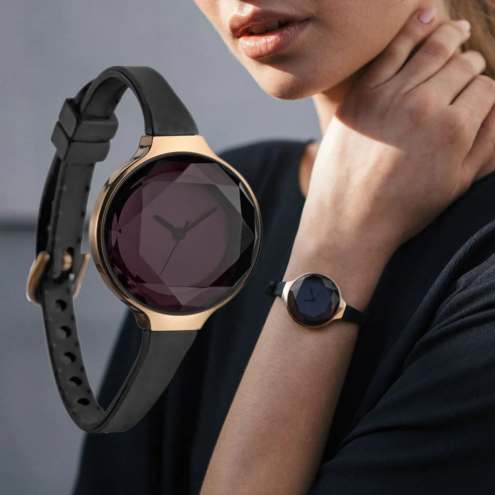 

Free Shipping 2017 Fashion Wholesale Crystal Silicone Alloy Women Watch LLW042