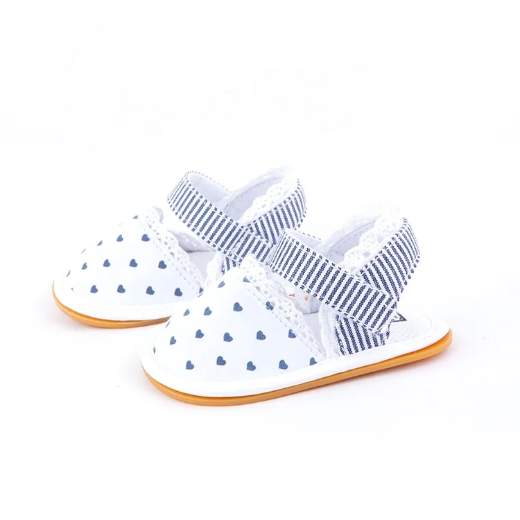 Lovely summer dots soft sole baby sandals girls newborn baby shoes
