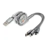 All in One Retractable Charging Cable Micro USB Charger Cable for Fast Charging & Rapid Data Cord Compatible for All USB Device