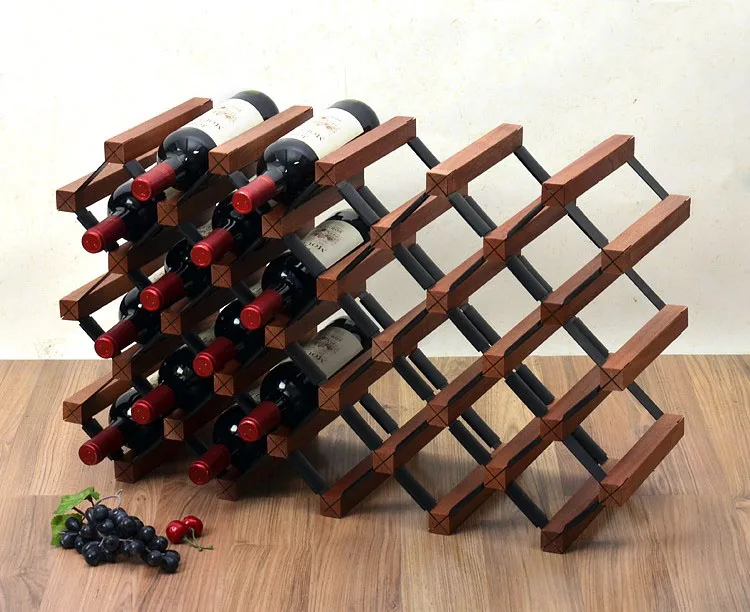 Vintage Modern Wine Storage Rack Metal Iron High Quality Stackable