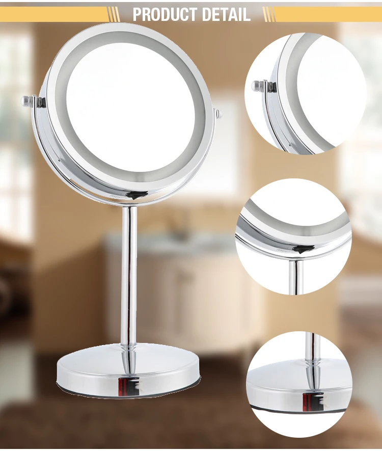 Hotel Apartment Home Lady Desktop Makeup Mirror Led Two Way Mirror