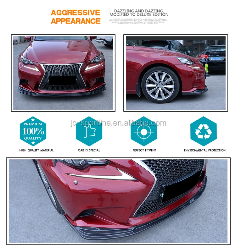 Carbon Fiber Is250 Is350 Isf Car Front Lip Spoiler For Lexus Is F