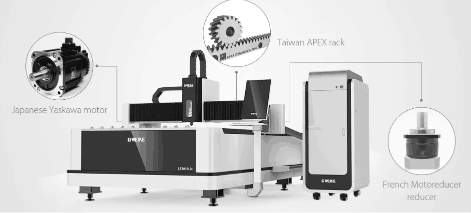 G-weike 3000w fiber 10mm stainless steel laser cutting machine