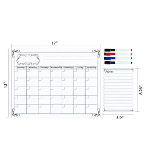 Image of Magnetic Dry Erase calendar Whiteboard Stick on Fridge
