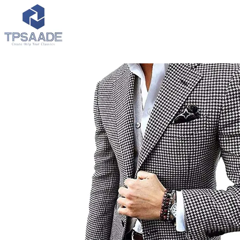 

Men casual blazer slim fit suits customized supplier, Houndstooth