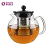 Promotional Gift Custom Tea Pot Glass With Stainless Steel Infuser