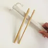 All Natural Bamboo Straws Reusable Environment Friendly 8 Pack With 2 Different Sizes and 1 Cleaning Brush