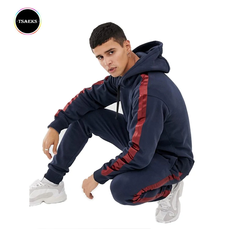 

Mens slim fit with side stripe tracksuit, As your request