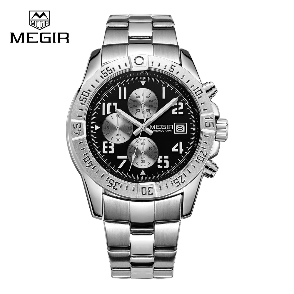 

Megir Chronograph Stainless Steel Band Quartz Army Watch