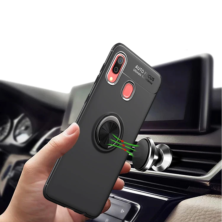 

Hot selling soft tpu shockproof car magnetic ring holder phone case for samsung galaxy A10 A20 A30 A40 A50 A70